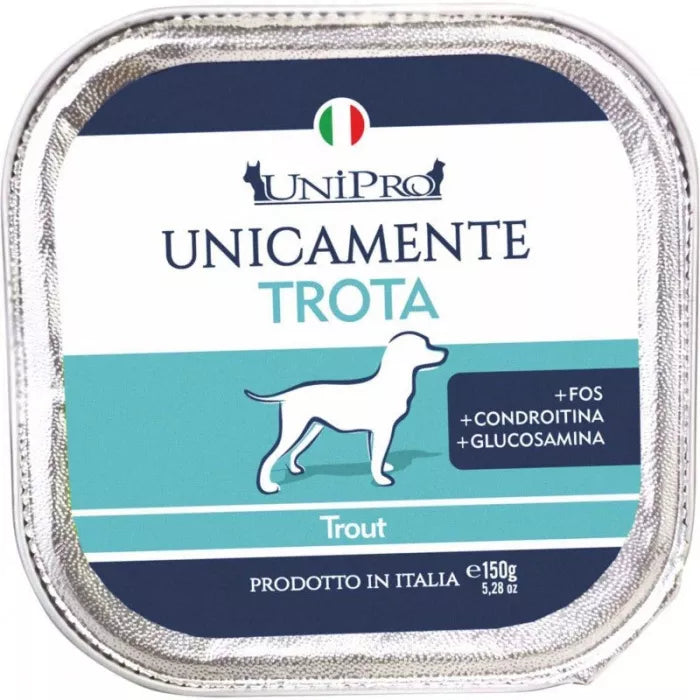 Unipro Unicamente Trota 150g - Cibo Umido per Cani Unipro Unicamente Trota 150g - Cibo Umido per Cani
